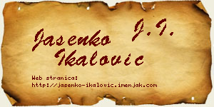 Jasenko Ikalović vizit kartica
